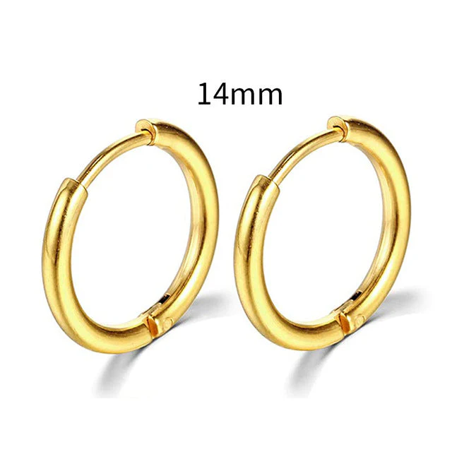 2025 New Simple Stainless Steel Gold Small Earrings Cartilage Ear Piercing Jewelry - Image 6