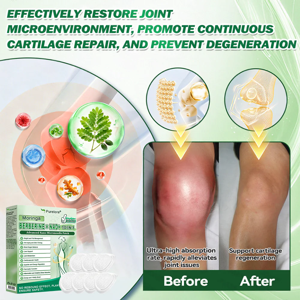 🌟 Highly Rated| Purelora® Moringa Berberine × NAD⁺ 10-in-1 Nano Microneedle Patch (Just once daily, visible changes in 7 days) ✅ Supports weight management, loose skin, diabetes care, sleep apnea, joint comfort, and more - Image 5