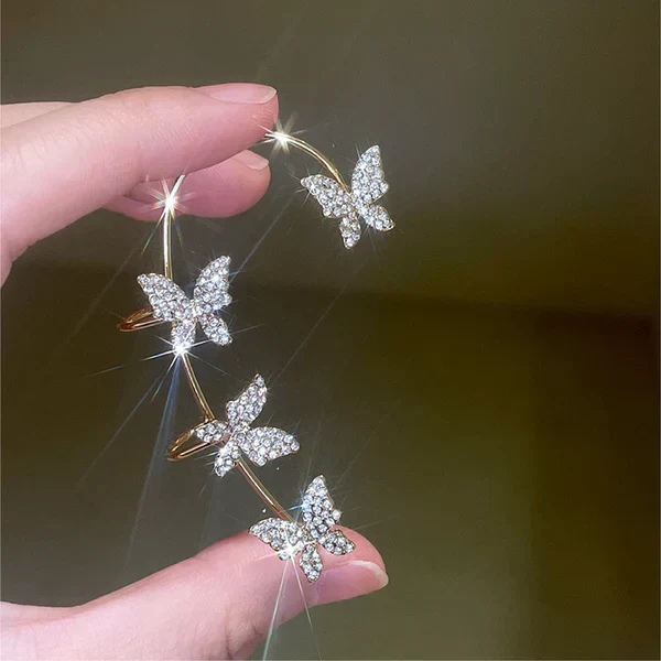 Elegant Butterfly Ear Cuff Earring – Sterling Silver & Gold Plated Options - Image 2