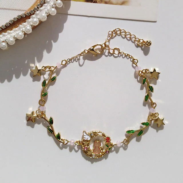 Japan Korea Star Moon Bracelet For Women Fashion Crystal Pearl Chain Jewelry - Image 10