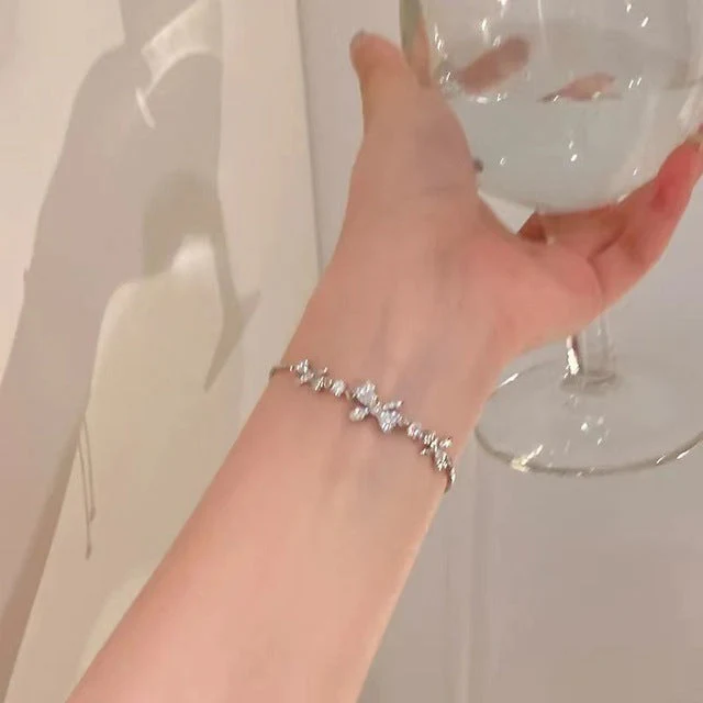 Japan Korea Star Moon Bracelet For Women Fashion Crystal Pearl Chain Jewelry - Image 12