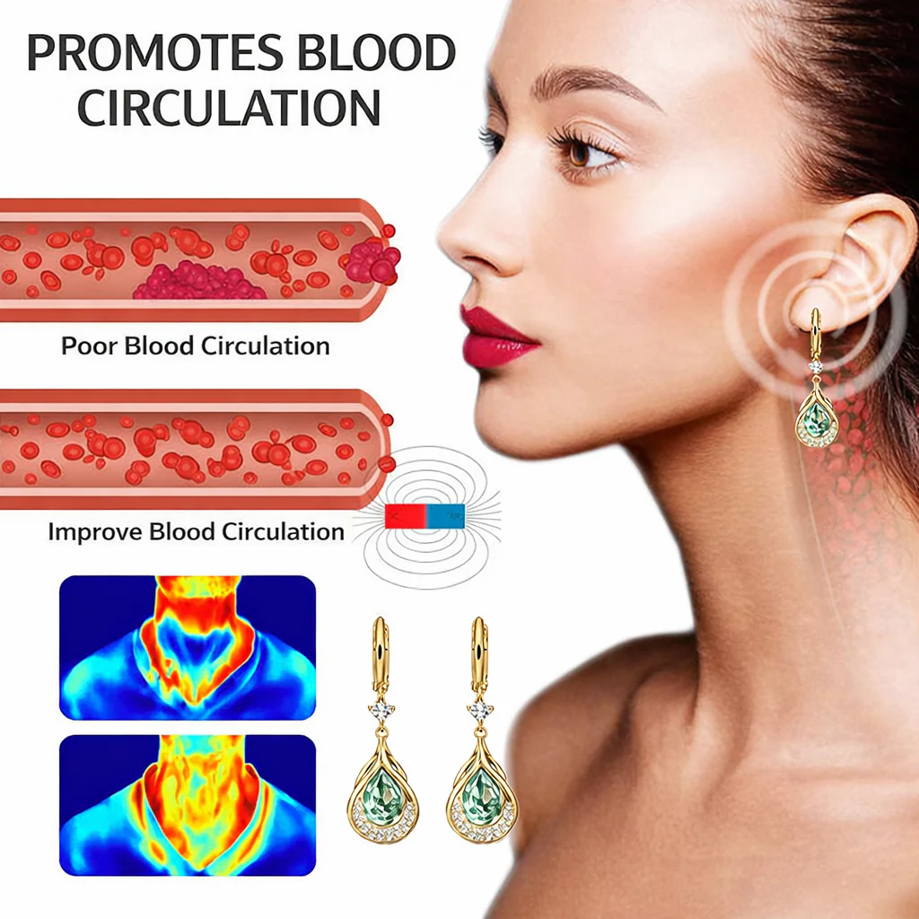 (๐LAST DAY SALE โ 80% OFF ๐ฅ) ๐ฉโโ๏ธ CZTICLEยฎ Lymphvity Magnet Therapy Germanium Earrings (Worn once daily, visible changes in 7 days) Supports weight loss, diabetes management, sleep apnea, and joint pain relief ๐ - Image 9