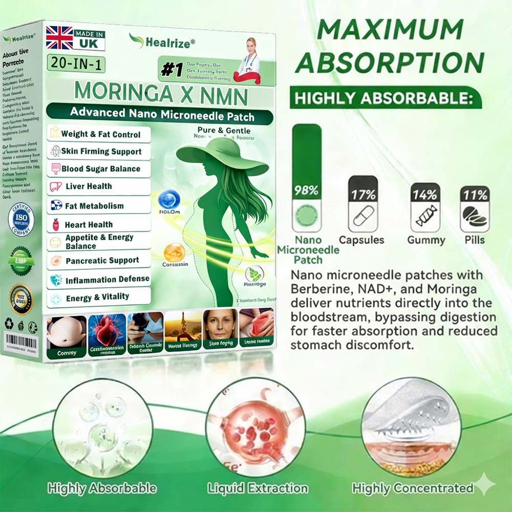 🫒🫒  𝑶𝒇𝒇𝒊𝒄𝒊𝒂𝒍 𝑺𝒕𝒐𝒓𝒆  |  Healrize®🎁🎁 𝑴𝒐𝒓𝒊𝒏𝒈𝒂 & 𝑩𝒆𝒓𝒃𝒆𝒓𝒊𝒏𝒆 20-𝑰𝑵-1 𝑨𝒅𝒗𝒂𝒏𝒄𝒆𝒅 𝑵𝒂𝒏𝒐 𝑴𝒊𝒄𝒓𝒐𝒏𝒆𝒆𝒅𝒍𝒆 𝑷𝒂𝒕𝒄𝒉 (𝐎𝐧𝐜𝐞 𝐃𝐚𝐢𝐥𝐲, 𝐯𝐢𝐬𝐢𝐛𝐥𝐞 𝐜𝐡𝐚𝐧𝐠𝐞𝐬 𝐢𝐧 𝟕 𝐝𝐚𝐲𝐬）✅ 𝐎𝐛𝐞𝐬𝐢𝐭𝐲, 𝐃𝐢𝐚𝐛𝐞𝐭𝐞𝐬, 𝐒𝐥𝐞𝐞𝐩 𝐀𝐩𝐧𝐞𝐚, 𝐀𝐧𝐝 𝐉𝐨𝐢𝐧𝐭 𝐈𝐬𝐬𝐮𝐞𝐬 - Image 2