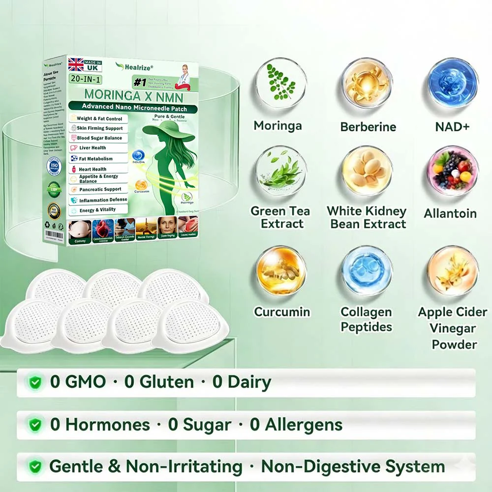 🫒🫒  𝑶𝒇𝒇𝒊𝒄𝒊𝒂𝒍 𝑺𝒕𝒐𝒓𝒆  |  Healrize®🎁🎁 𝑴𝒐𝒓𝒊𝒏𝒈𝒂 & 𝑩𝒆𝒓𝒃𝒆𝒓𝒊𝒏𝒆 20-𝑰𝑵-1 𝑨𝒅𝒗𝒂𝒏𝒄𝒆𝒅 𝑵𝒂𝒏𝒐 𝑴𝒊𝒄𝒓𝒐𝒏𝒆𝒆𝒅𝒍𝒆 𝑷𝒂𝒕𝒄𝒉 (𝐎𝐧𝐜𝐞 𝐃𝐚𝐢𝐥𝐲, 𝐯𝐢𝐬𝐢𝐛𝐥𝐞 𝐜𝐡𝐚𝐧𝐠𝐞𝐬 𝐢𝐧 𝟕 𝐝𝐚𝐲𝐬）✅ 𝐎𝐛𝐞𝐬𝐢𝐭𝐲, 𝐃𝐢𝐚𝐛𝐞𝐭𝐞𝐬, 𝐒𝐥𝐞𝐞𝐩 𝐀𝐩𝐧𝐞𝐚, 𝐀𝐧𝐝 𝐉𝐨𝐢𝐧𝐭 𝐈𝐬𝐬𝐮𝐞𝐬 - Image 4