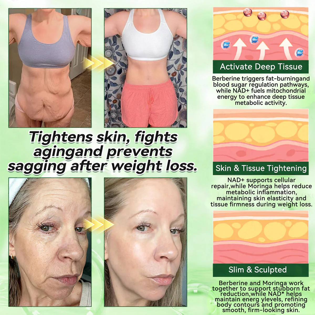 🌟 Highly Rated| Purelora® Moringa Berberine × NAD⁺ 10-in-1 Nano Microneedle Patch (Just once daily, visible changes in 7 days) ✅ Supports weight management, loose skin, diabetes care, sleep apnea, joint comfort, and more - Image 3