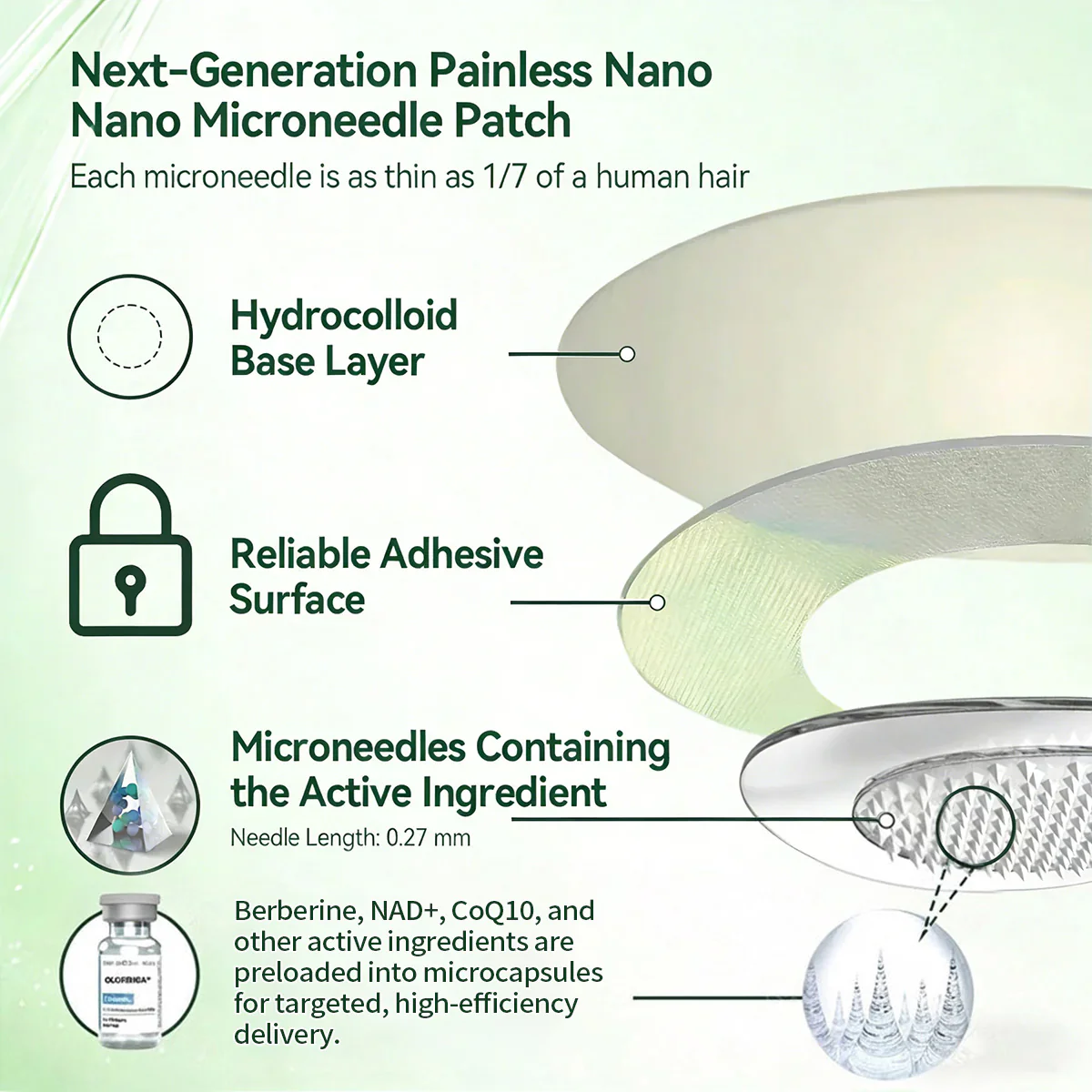 🌟 Highly Rated| Purelora® Moringa Berberine × NAD⁺ 10-in-1 Nano Microneedle Patch (Just once daily, visible changes in 7 days) ✅ Supports weight management, loose skin, diabetes care, sleep apnea, joint comfort, and more - Image 9