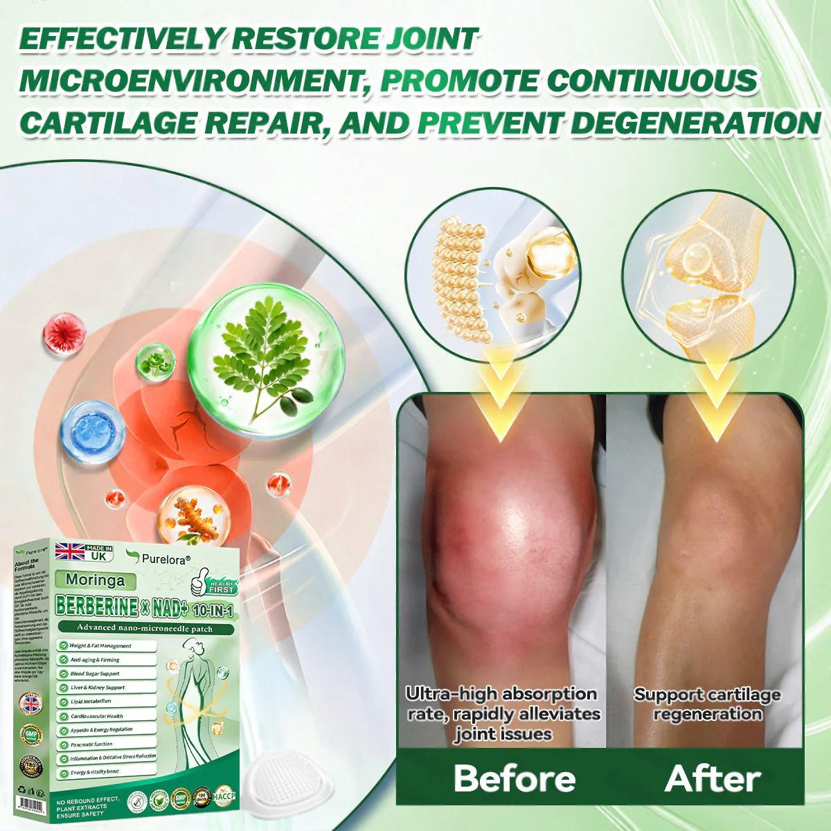 📈 Trending Now| Purelora® Moringa Berberine × NAD⁺ 10-in-1 Nano Microneedle Patch (Just once daily, visible changes in 7 days) ✅ Supports weight management, loose skin, diabetes care, sleep apnea, joint comfort, and more - Image 9